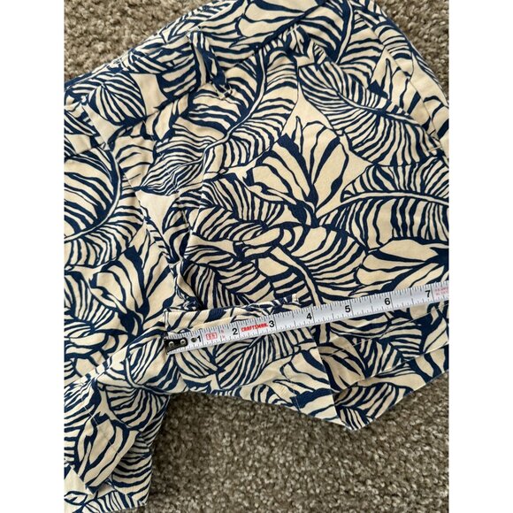 Patagonia Womens All-Wear 4" Tropical leaf print Shorts‎ size 6 blue/white j2 - Picture 5 of 6